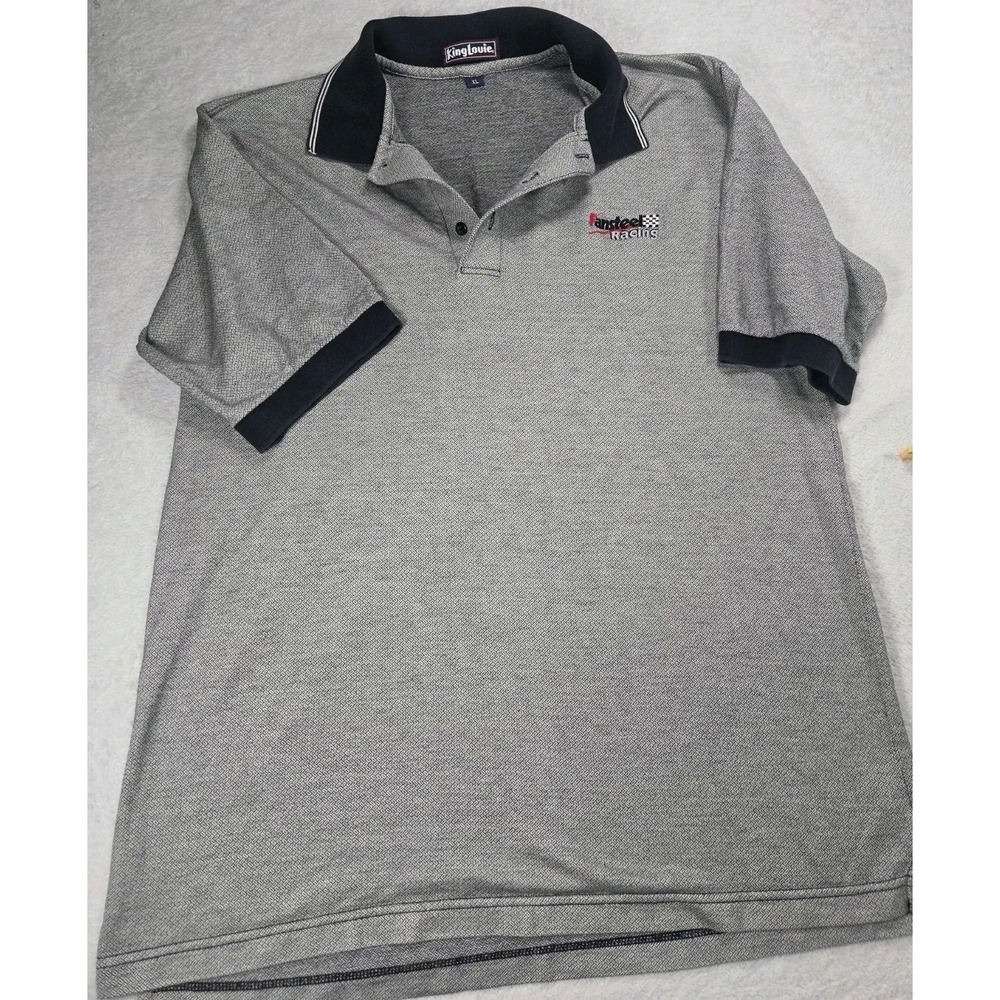 Vintage King Louie Racing Polo Shirt XL Made in USA Union Made UFCW Fansteel